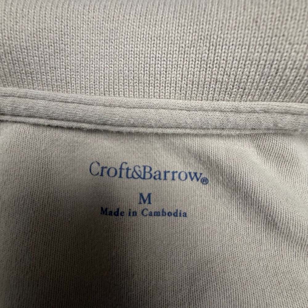 Croft & Barrow Polo Shirt Size M Tan Cotton Pocket